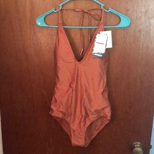 🆕 Mosmann Shimmery Halter One Piece Swimsuit S